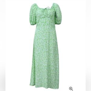Floral Green Midi Dress